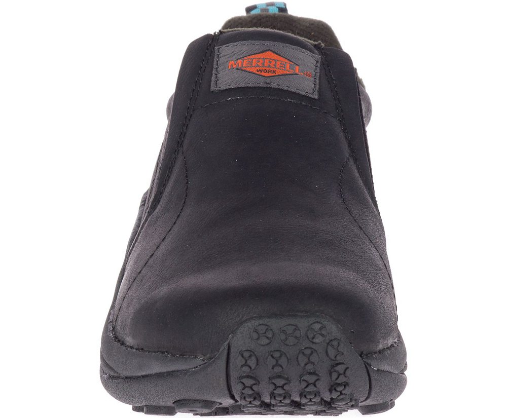 Merrell Slip Ons Black - Jungle Moc Leather SR Work - Womens 56AOFEWIK